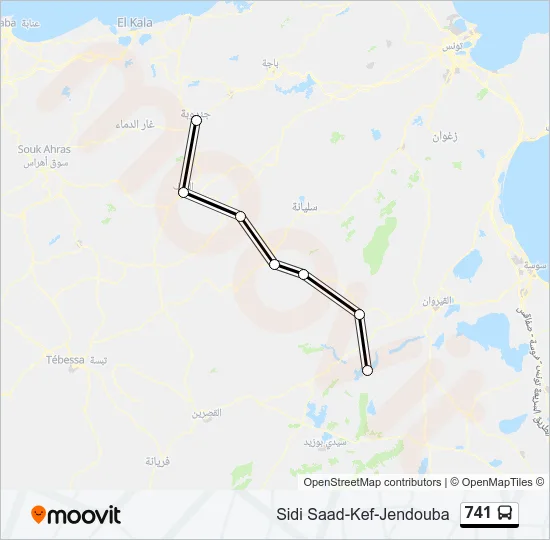 741 Bus Line Map