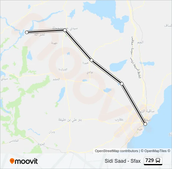 729 Bus Line Map