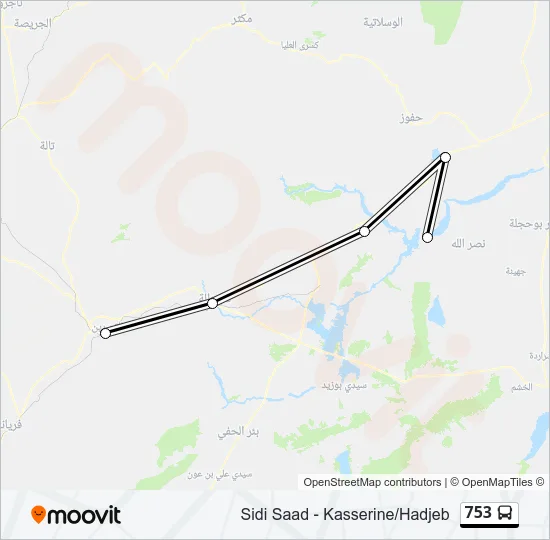 753 Bus Line Map
