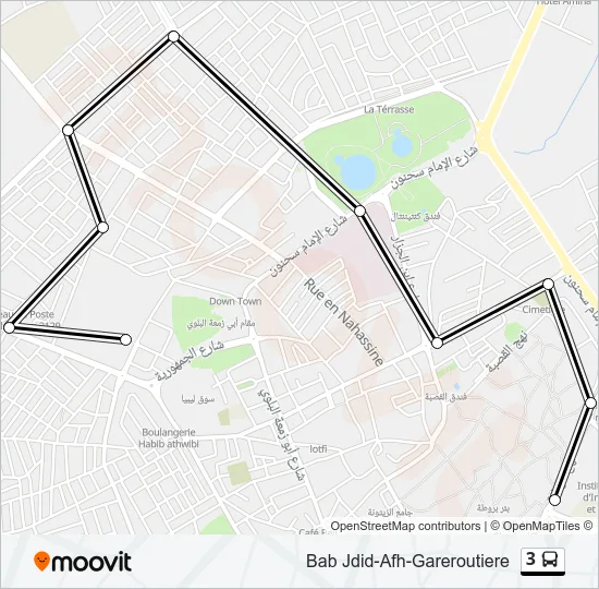 3 Bus Line Map