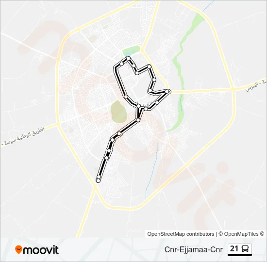 21 Bus Line Map