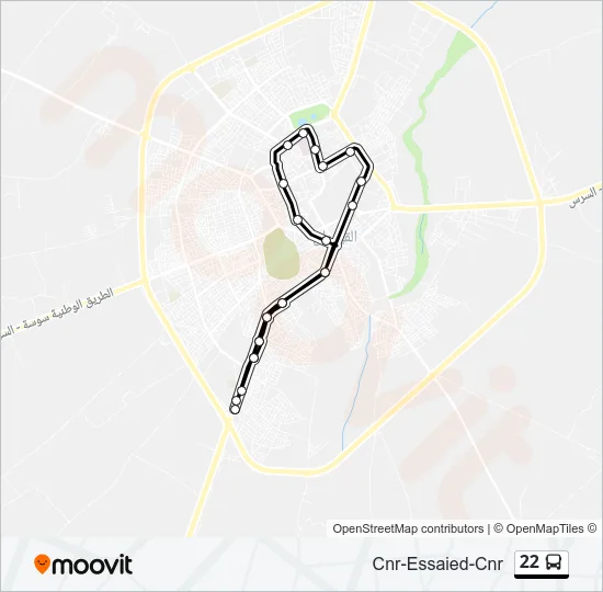 22 Bus Line Map