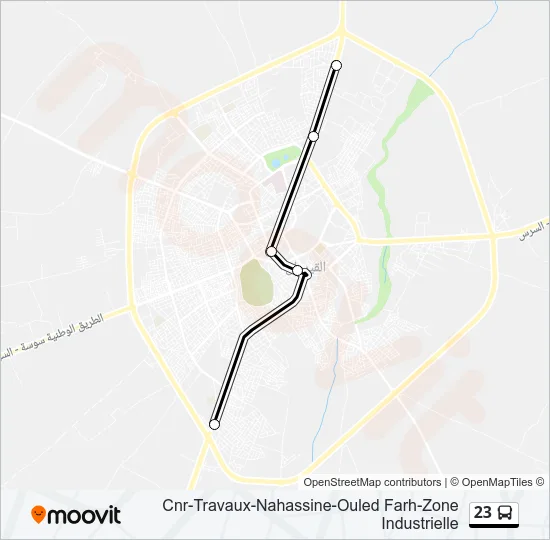 23 Bus Line Map