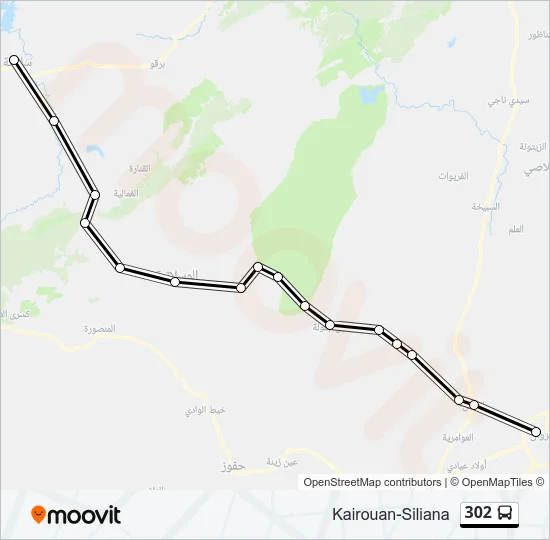302 Bus Line Map