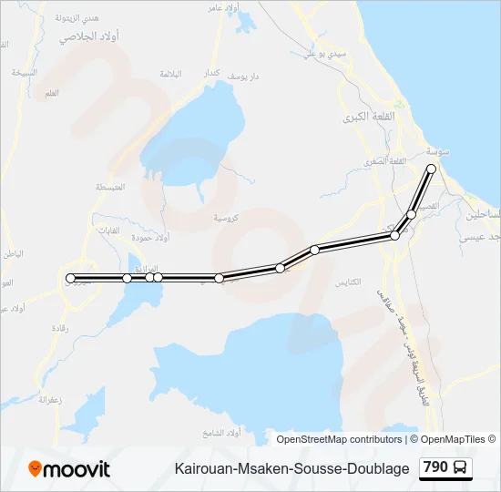 790 Bus Line Map