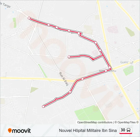30 Bus Line Map