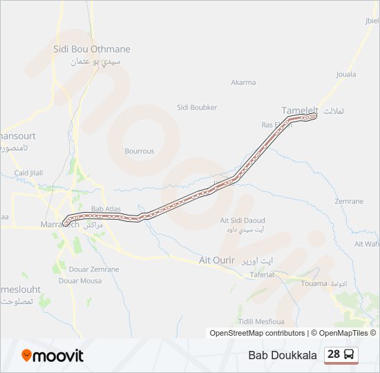 28 bus Line Map