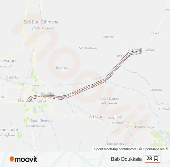 28 Bus Line Map