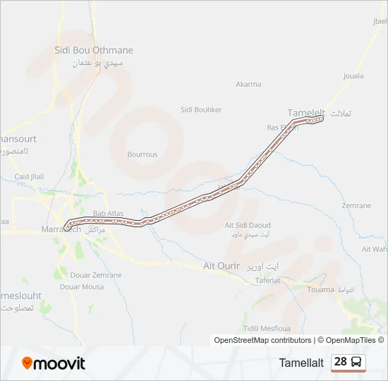 28 Bus Line Map