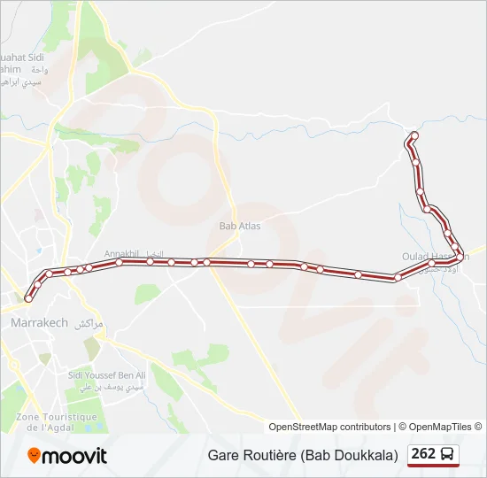 262 Bus Line Map