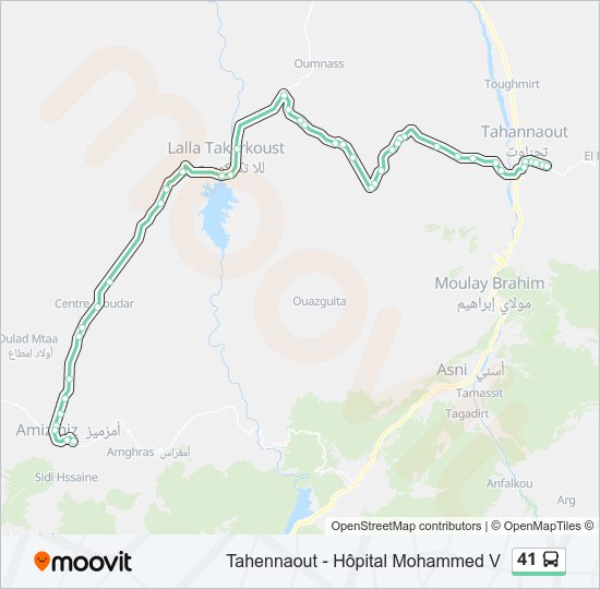 41 bus Line Map