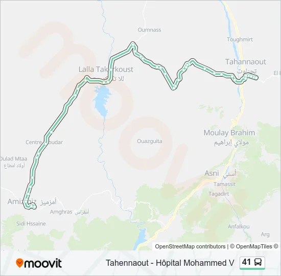 41 Bus Line Map
