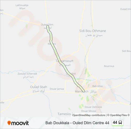 44 Bus Line Map