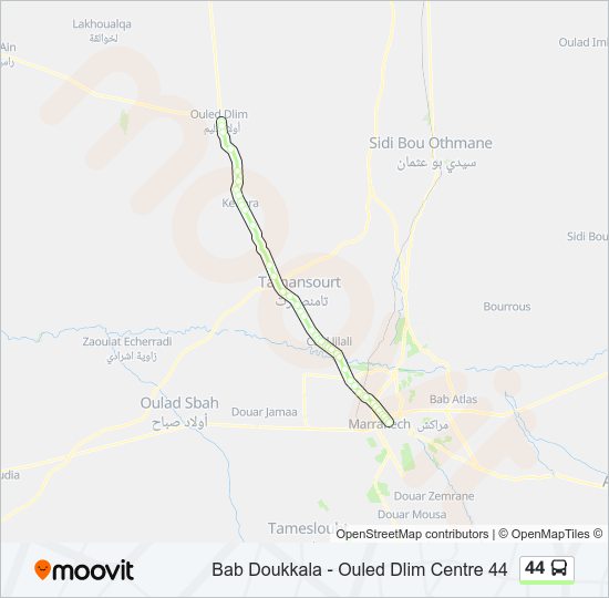 44 bus Line Map