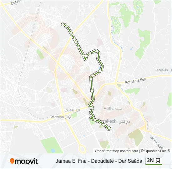 3N Bus Line Map