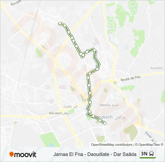 3N Bus Line Map