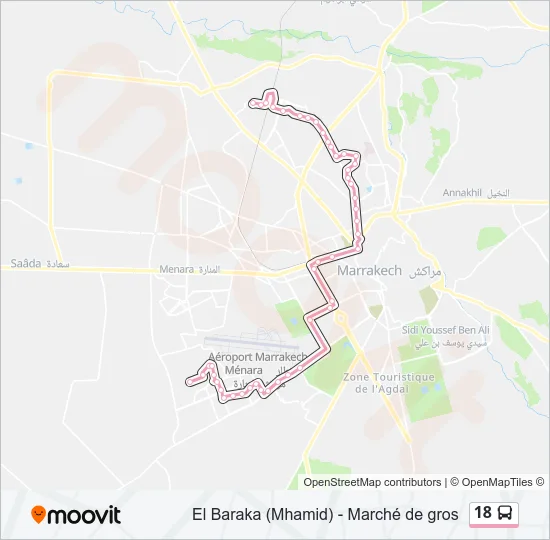 18 Bus Line Map
