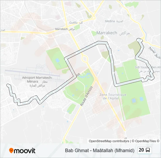 20 Bus Line Map