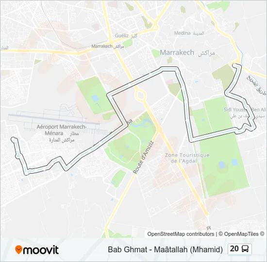 20 Bus Line Map