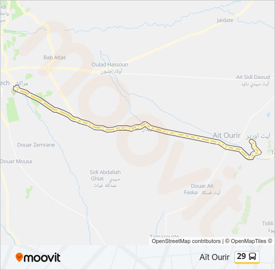 خريط الخط لـ 29 حافلة