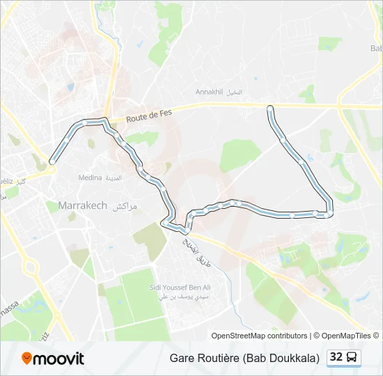 32 Bus Line Map