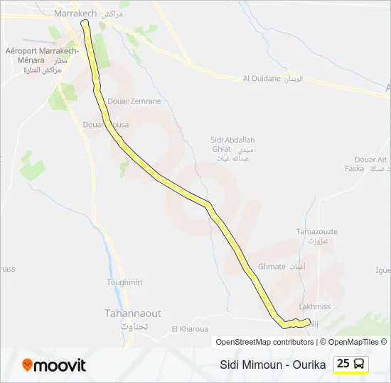 25 Bus Line Map