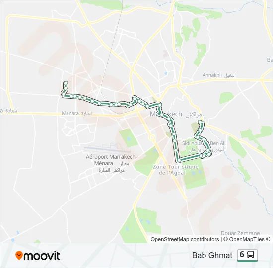 6 Bus Line Map