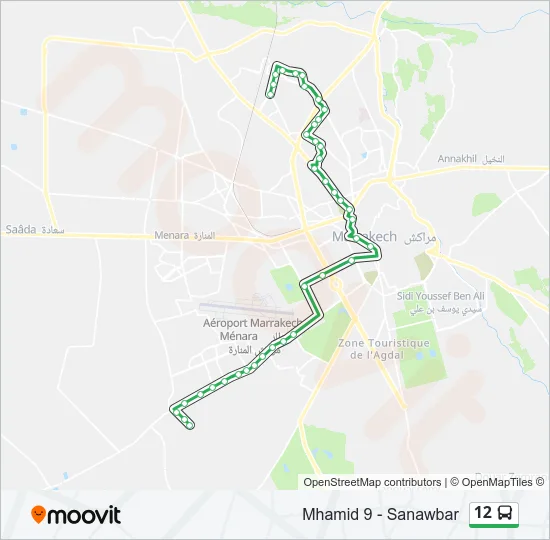 12 Bus Line Map