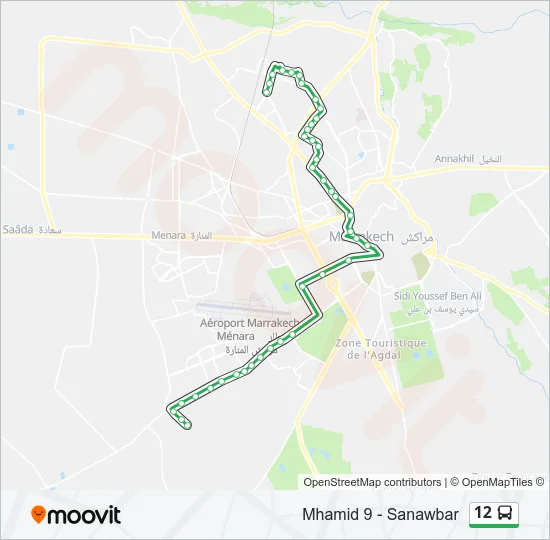 12 Bus Line Map
