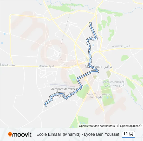 11 Bus Line Map