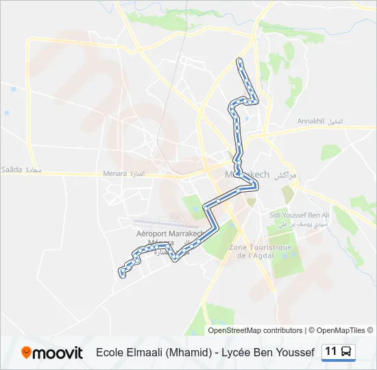 11 Bus Line Map