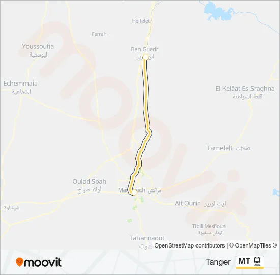 MT Train Line Map
