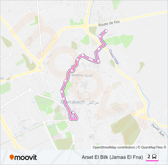 2 Bus Line Map