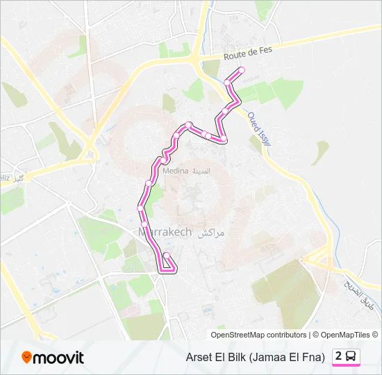 2 Bus Line Map