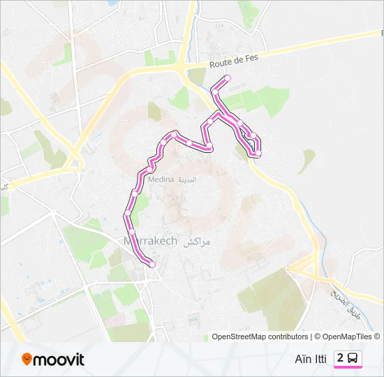 2 Bus Line Map