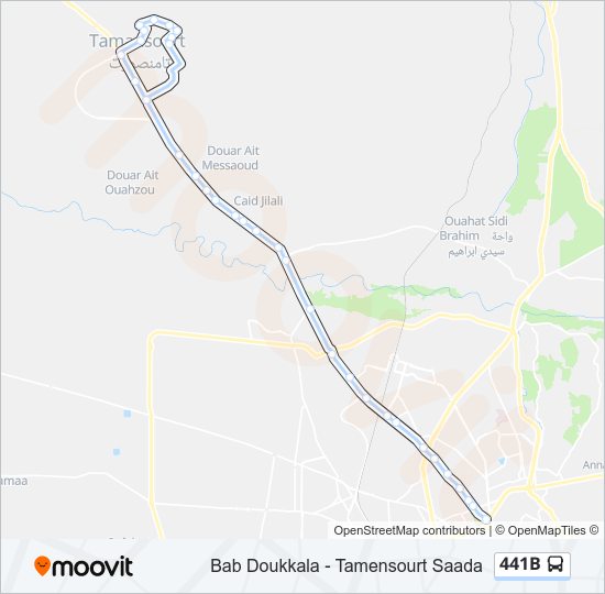 Plan de la ligne 441B de bus