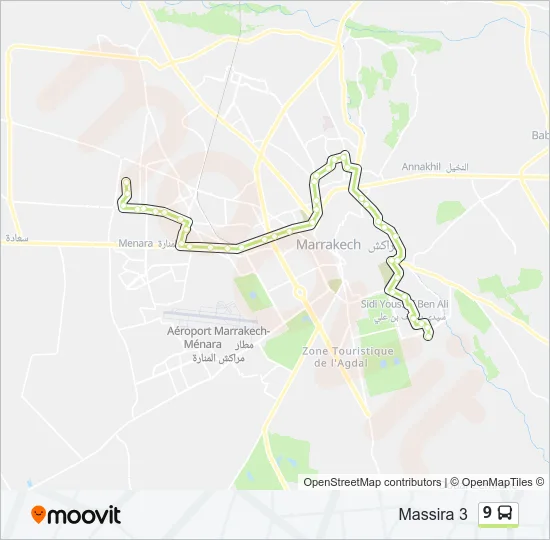 9 Bus Line Map