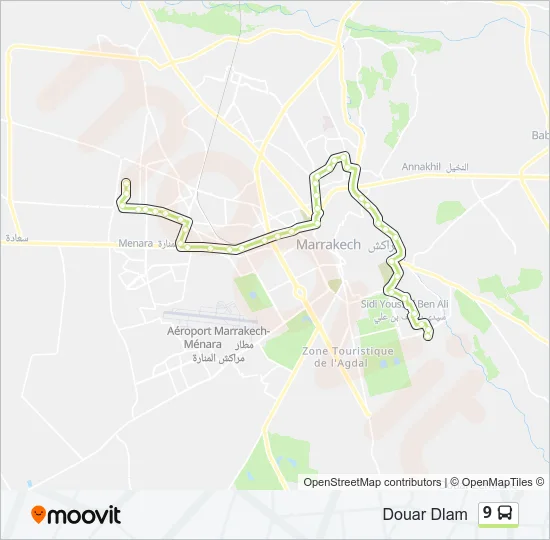9 Bus Line Map
