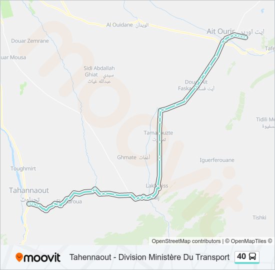 40 bus Line Map