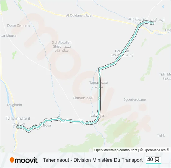 40 Bus Line Map
