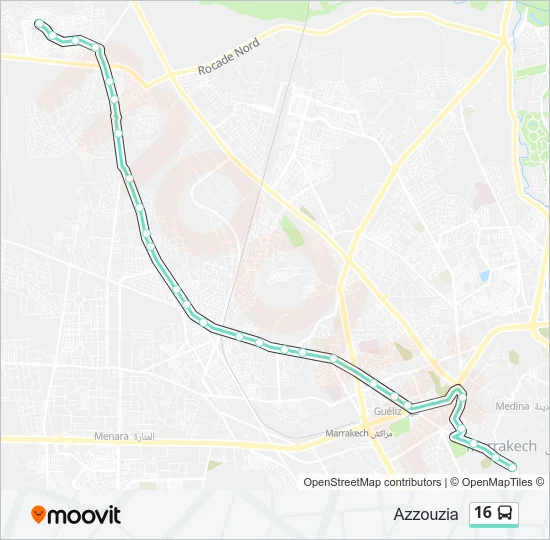 16 Bus Line Map