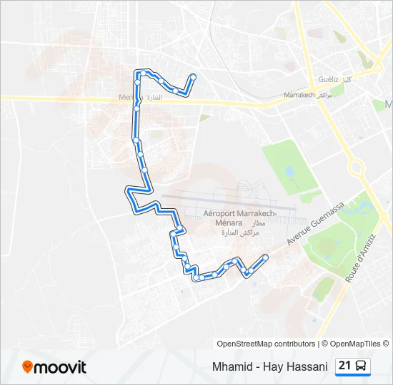 21 Bus Line Map