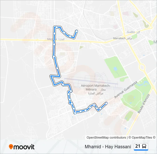 21 Bus Line Map