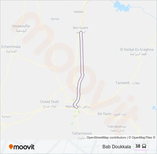 38 Bus Line Map