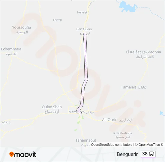 38 Bus Line Map