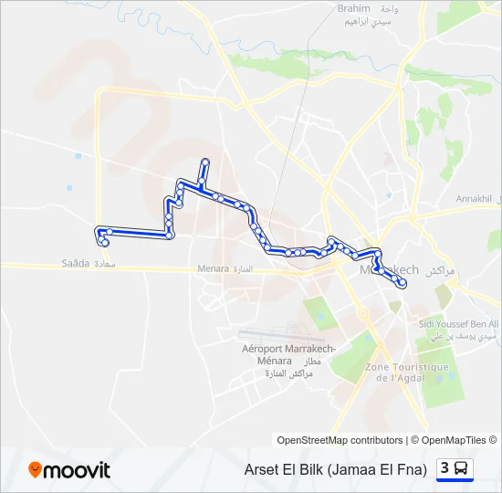 3 Bus Line Map