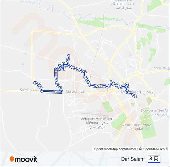 3 Bus Line Map