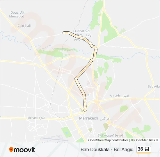 36 Bus Line Map