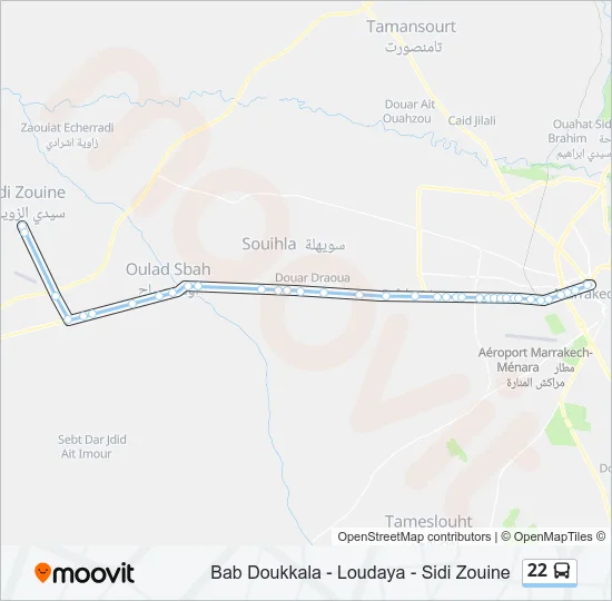22 Bus Line Map