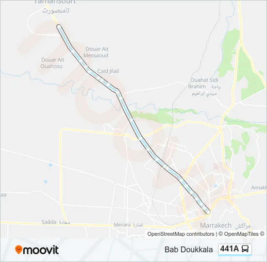 441A Bus Line Map